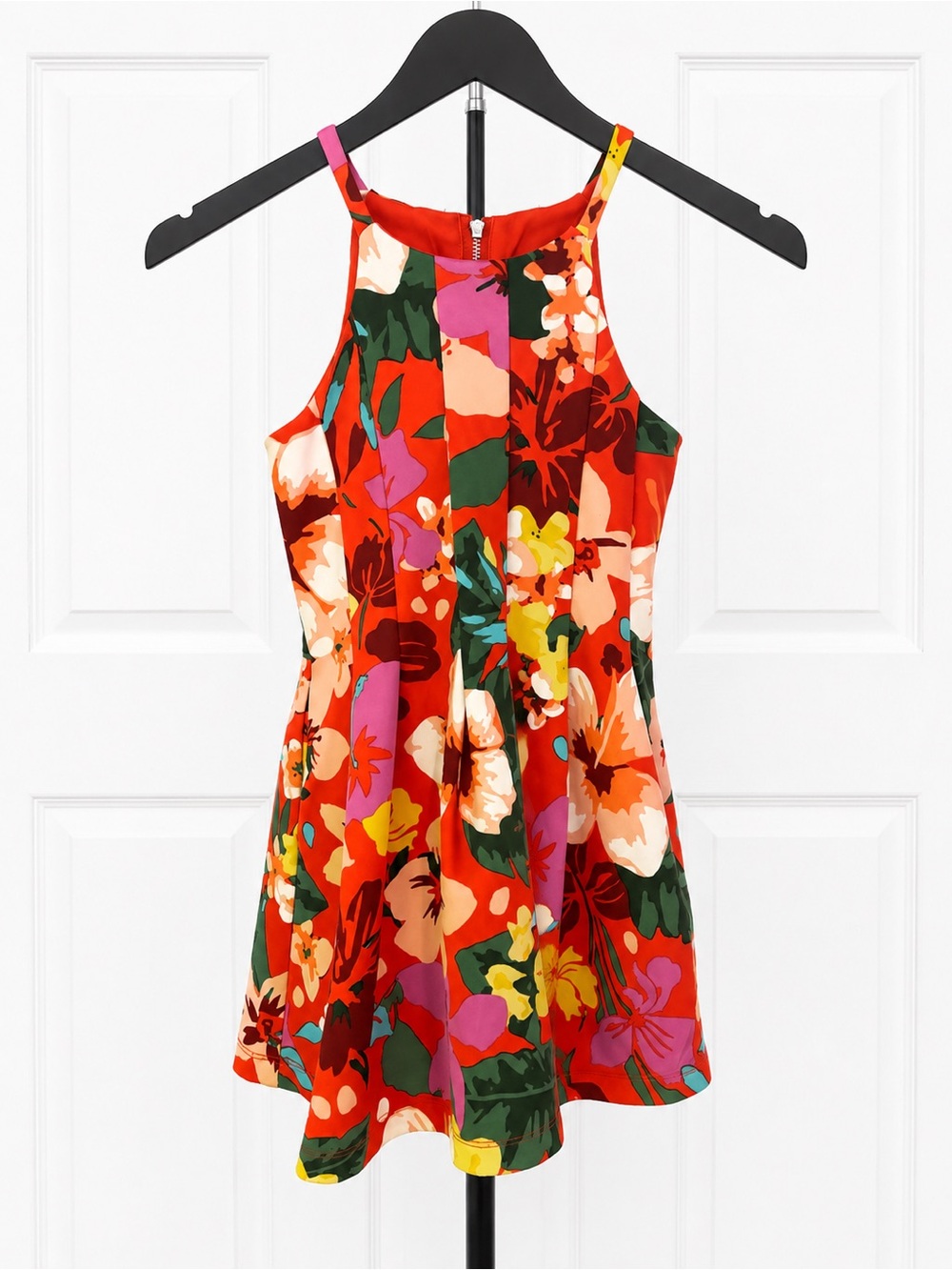GB girls Red Floral Halter Dress